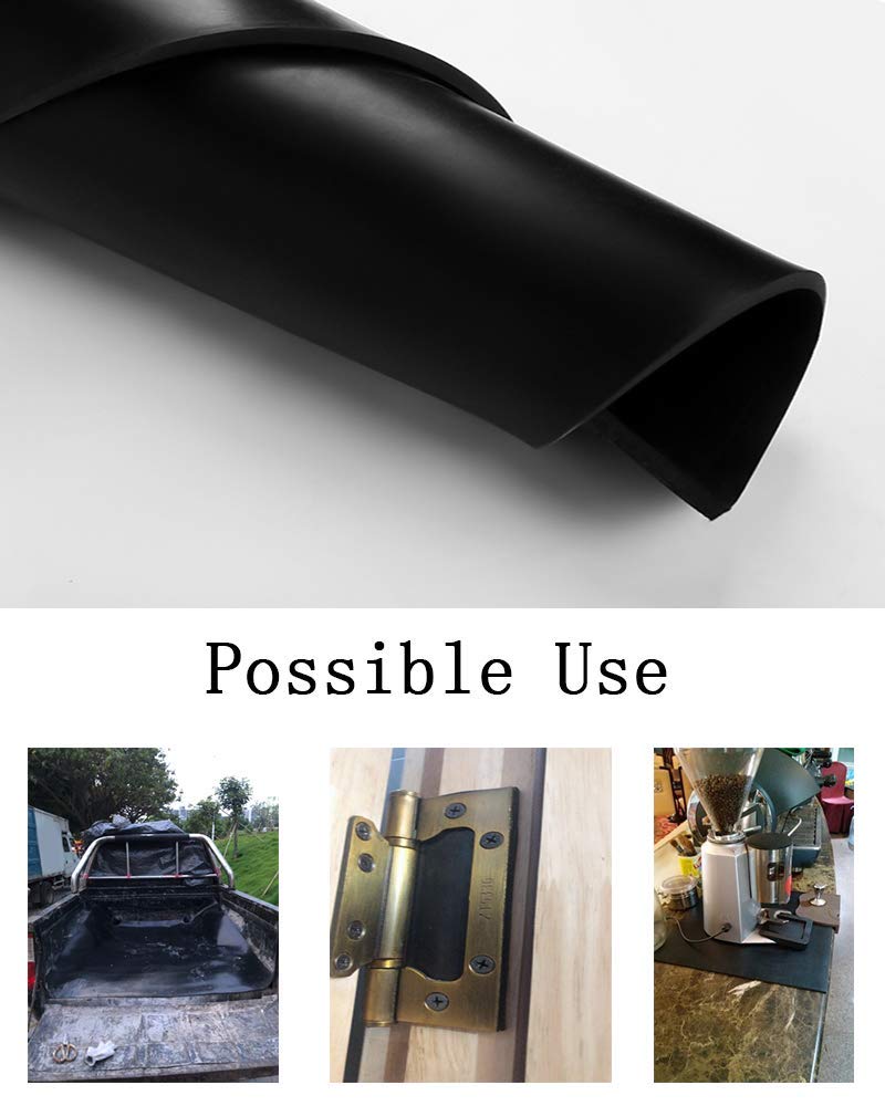 NABOWAN Solid Rubber Sheets Strips Rolls 1/8"" (.125"") Thick x 4"" Wide x 120"" Long  Thin Neoprene Rubber  Perfect for DIY Gasket Material  Sealing  Liner  Shield  Padding  Mat - Image 4